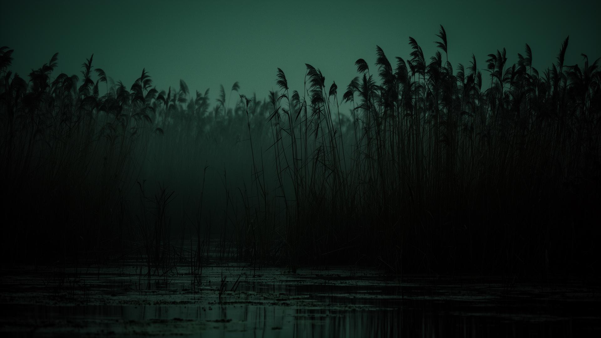 Phragmites reeds at the edge of a wetland